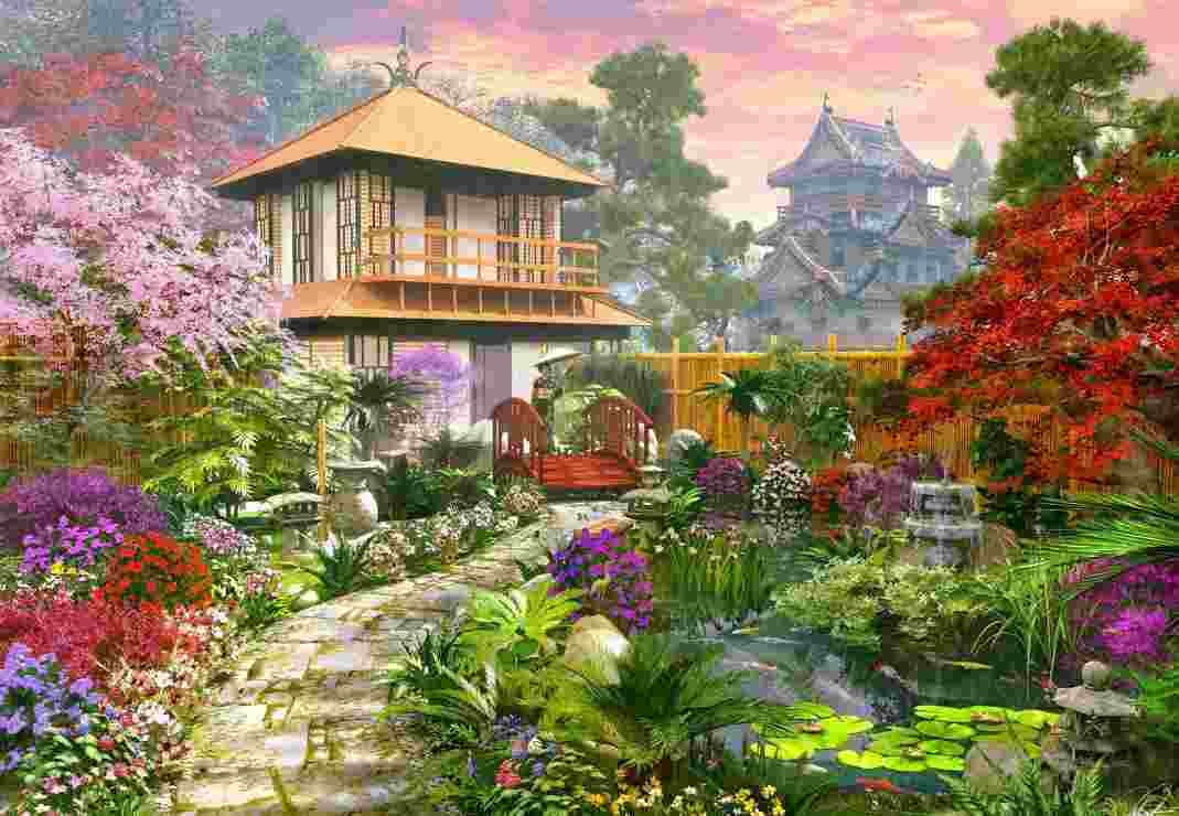 BlueBird - Puzzle Davison:  Japan Garden - 1000 dielov