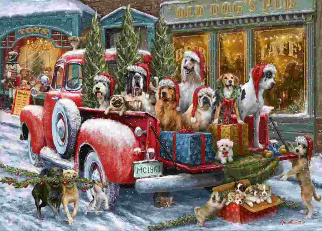 BlueBird - Puzzle Dogs on Truck - 500 dielov