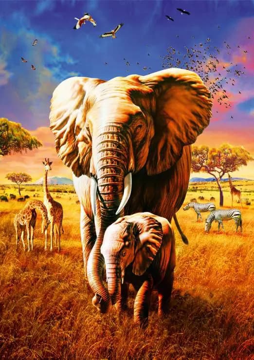 BlueBird - Puzzle Elephant - 1000 dielov