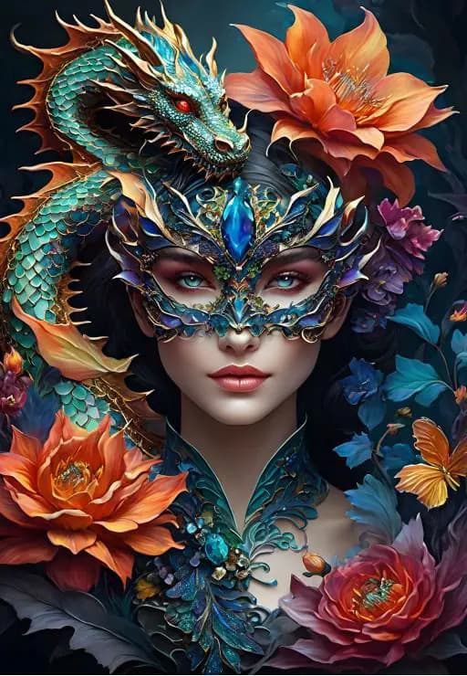 BlueBird - Puzzle Lady with a Dragon - 1000 dielov