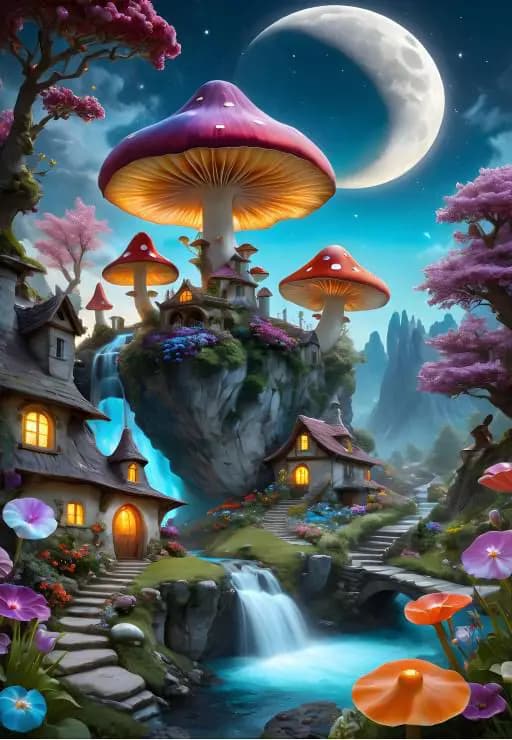 BlueBird - Puzzle Mushroom Town - 1000 dielov