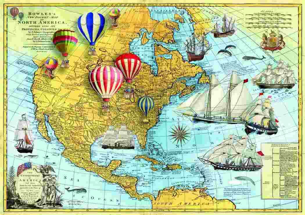 BlueBird - Puzzle North America - 1500 dielov
