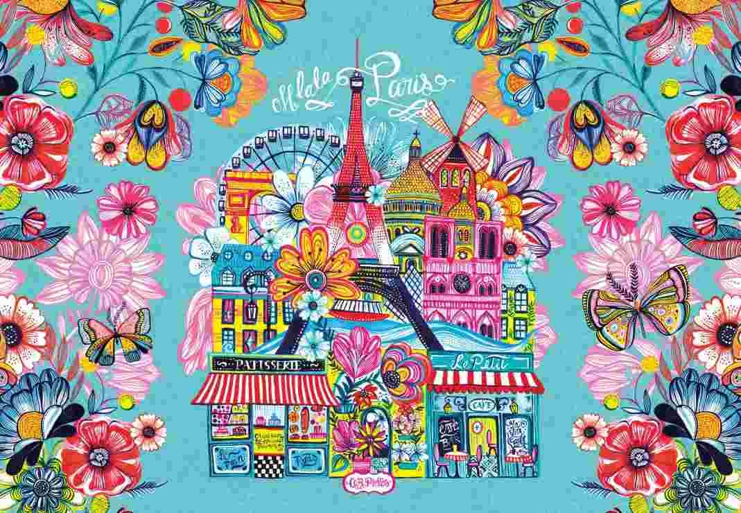 BlueBird - Puzzle Paris of flowers - 1000 dielov