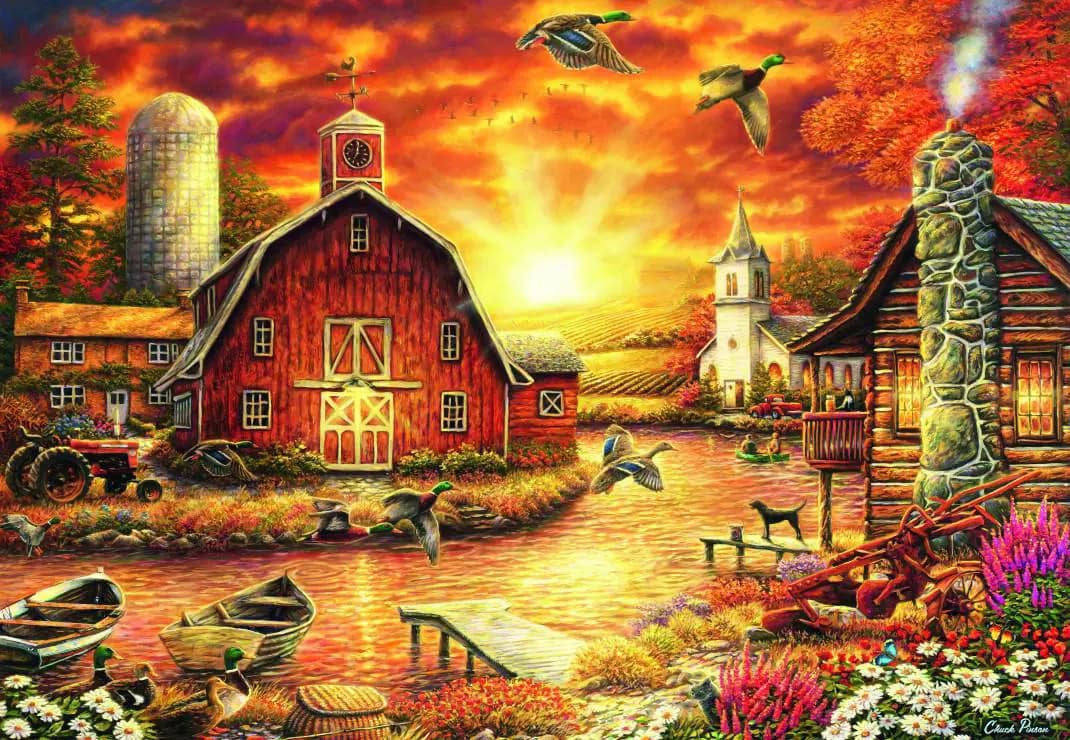 BlueBird - Puzzle Pinson: Farm - 1000 dielov
