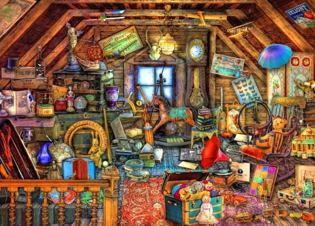 BLUEBIRD Puzzle Poklady z půdy 1500 dílků