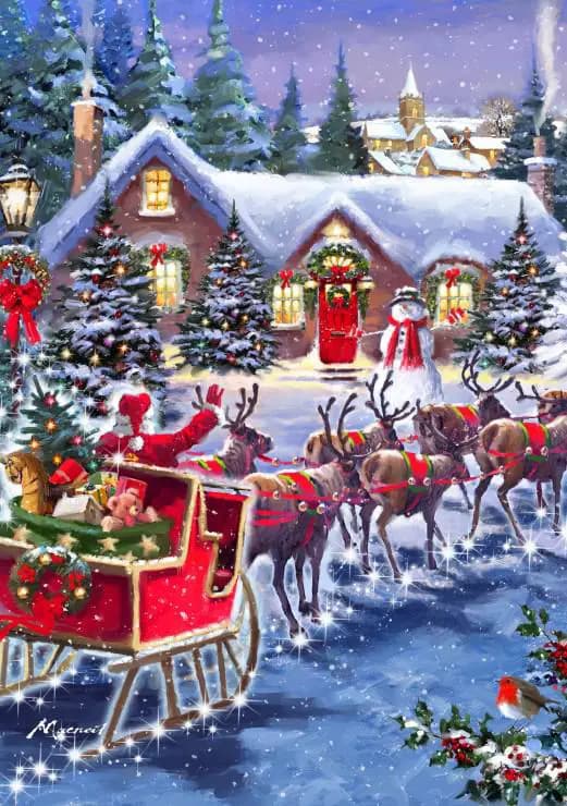 BlueBird - Puzzle Santa and Sleigh - 1000 dielov