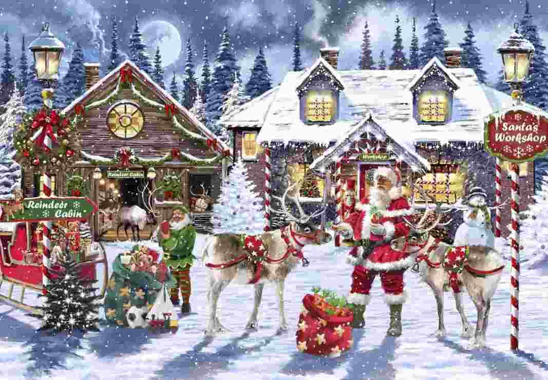 BlueBird - Puzzle Santa at work - 1000 dielov