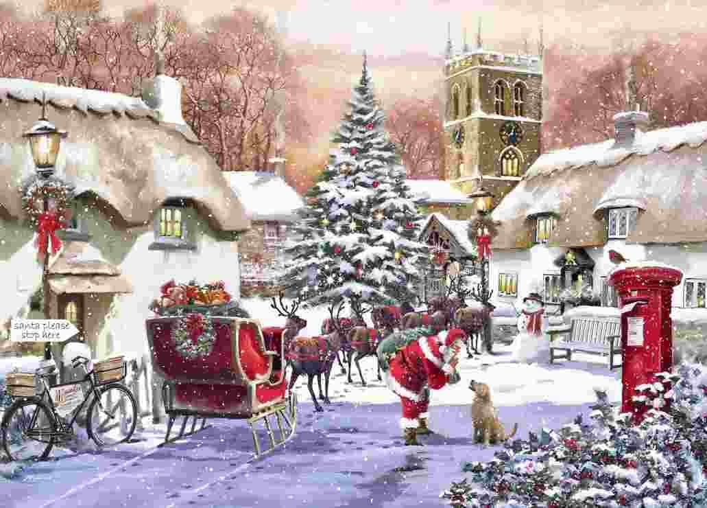 BlueBird - Puzzle Santa in the village - 1500 dielov