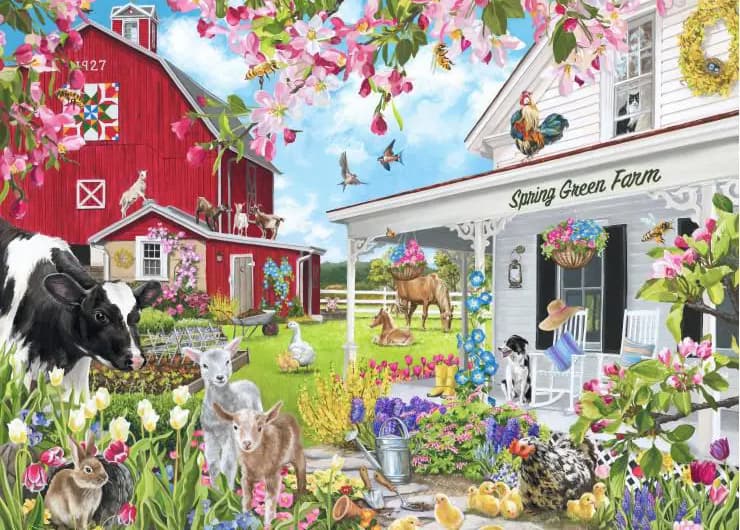 BlueBird - Puzzle Spring Green farm - 1500 dielov