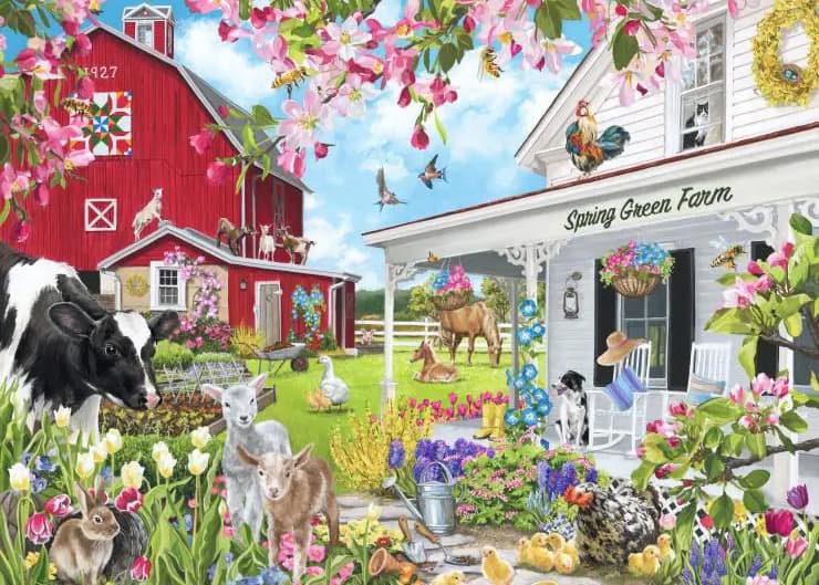 BlueBird - Puzzle Spring Green farm - 500 dielov