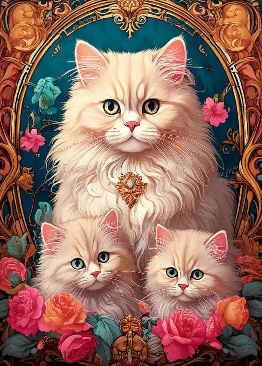 BlueBird - Puzzle The Cat Trio - 300 dielov