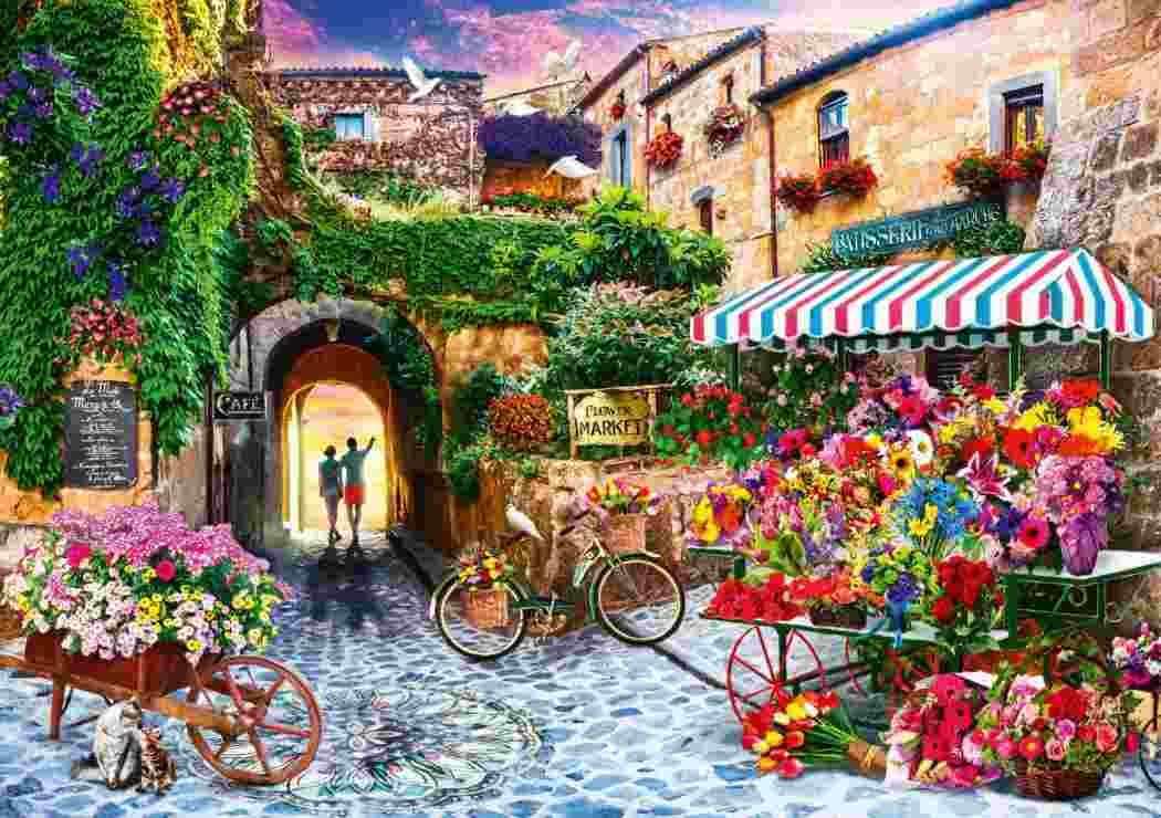 BlueBird - Puzzle The Flower Market - 1000 dielov