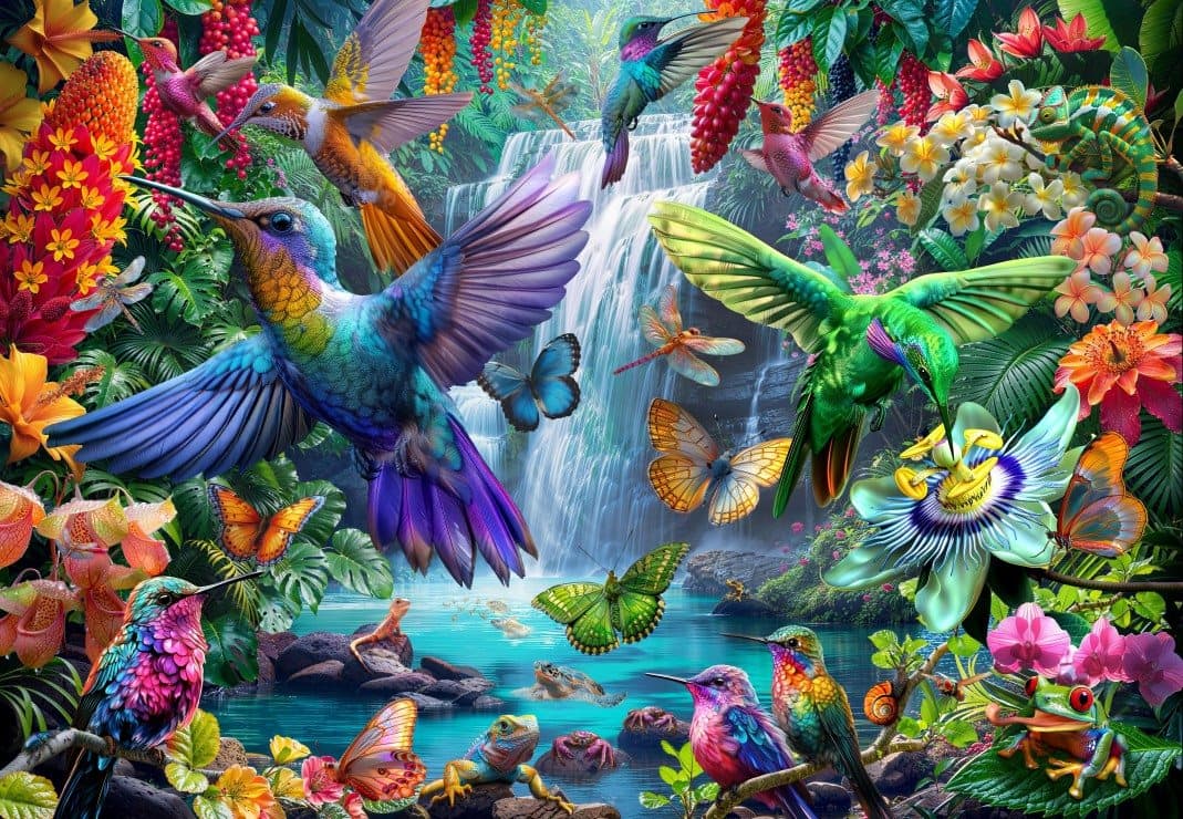 BLUEBIRD Puzzle Tropičtí kolibříci 1000 dílků