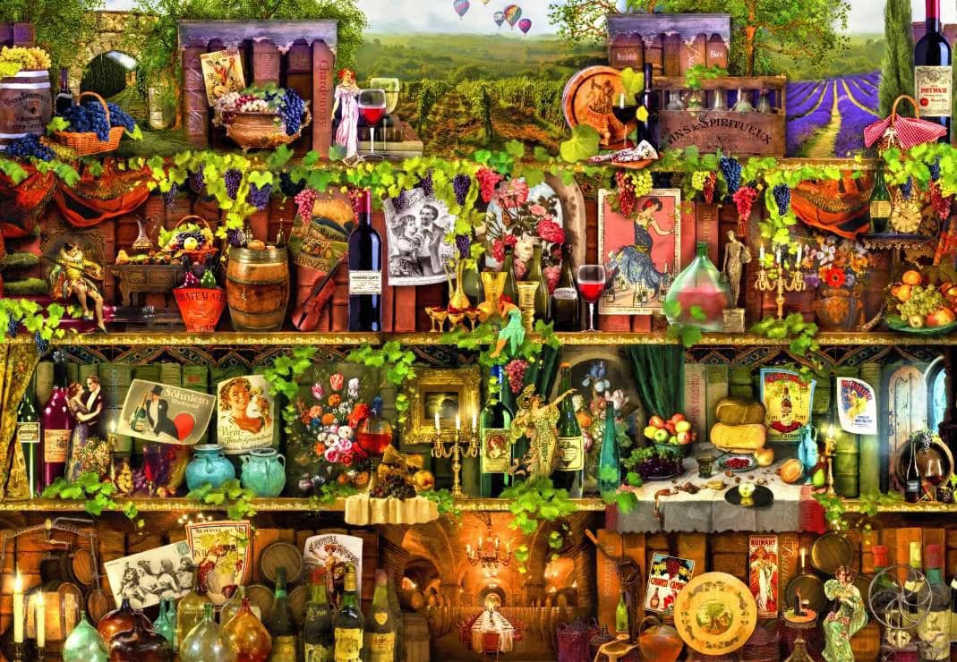 BlueBird - Puzzle Wine Shelf - 1000 dielov