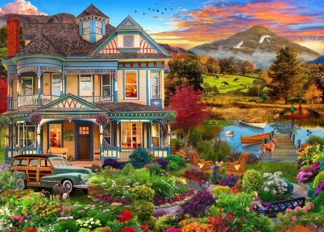 BLUEBIRD Puzzle Zahradní venkovský dům 500 dílků