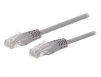 C-TECH patchcord Cat5e, UTP, sivý, 1m