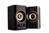 C-TECH repro SPK-11, 2.0, drevený, čierno-zlatý, USB