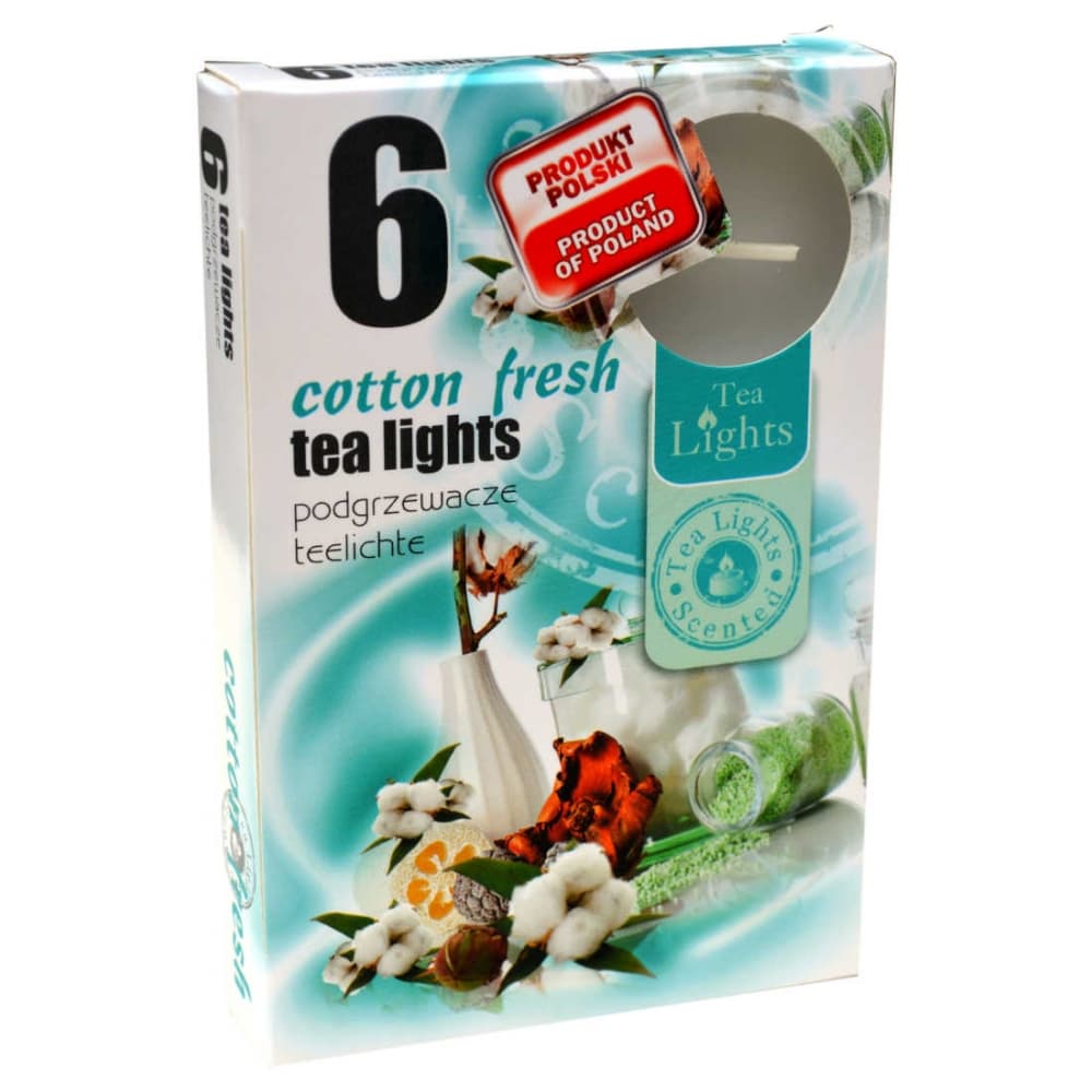 Čajové sviečky 6ks cotton fresh