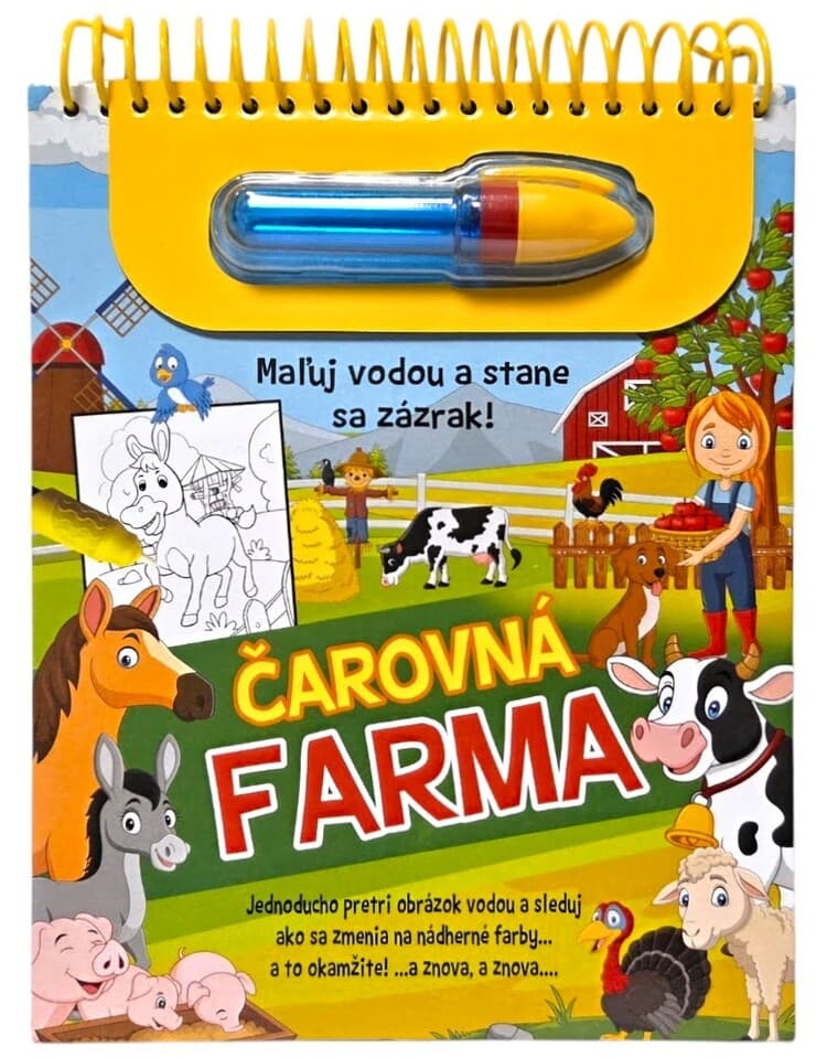 Čarovná farma omaľovánka s fixkou