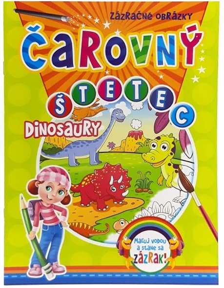 Čarovný štetec vyfarbovanie dinosaurov