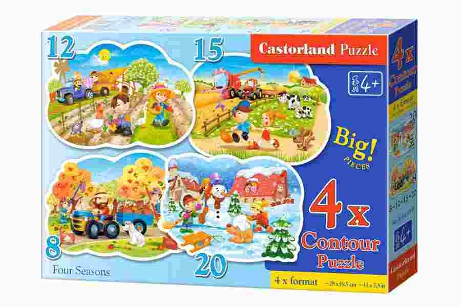 Castorland - Puzzle 4in1 Four Seasons - 1-39 dielov