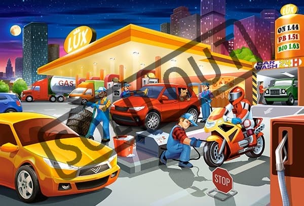 CASTORLAND Puzzle Čerpací stanice MAXI 40 dílků