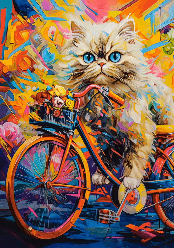 CASTORLAND Puzzle Kočka na kole 500 dílků