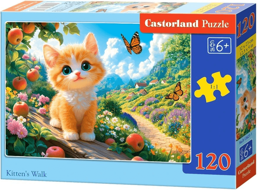 CASTORLAND Puzzle Kotě na procházce 120 dílků