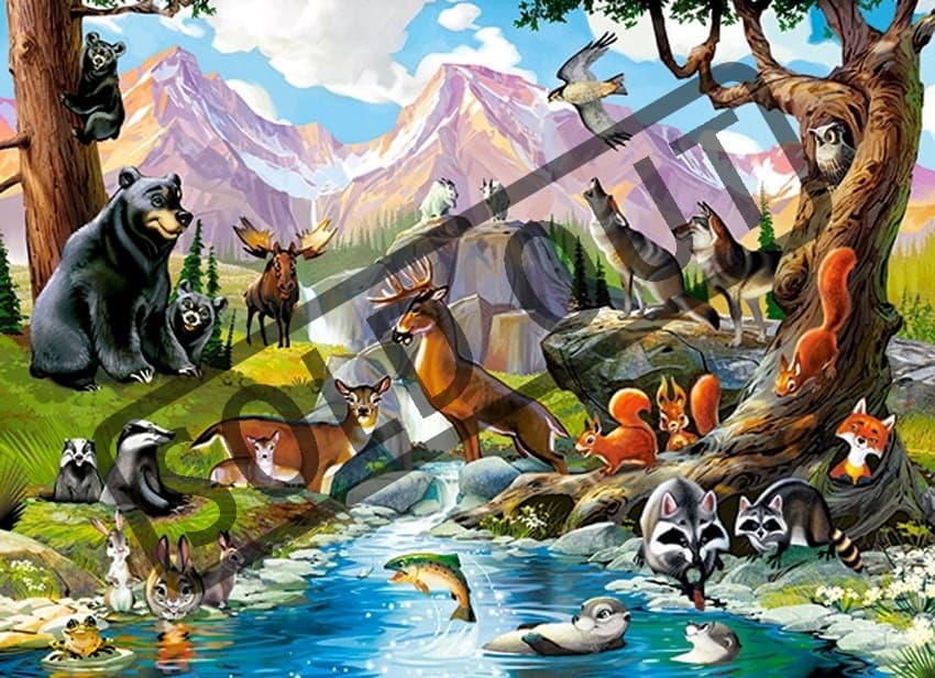 CASTORLAND Puzzle Lesní zvířátka 70 dílků