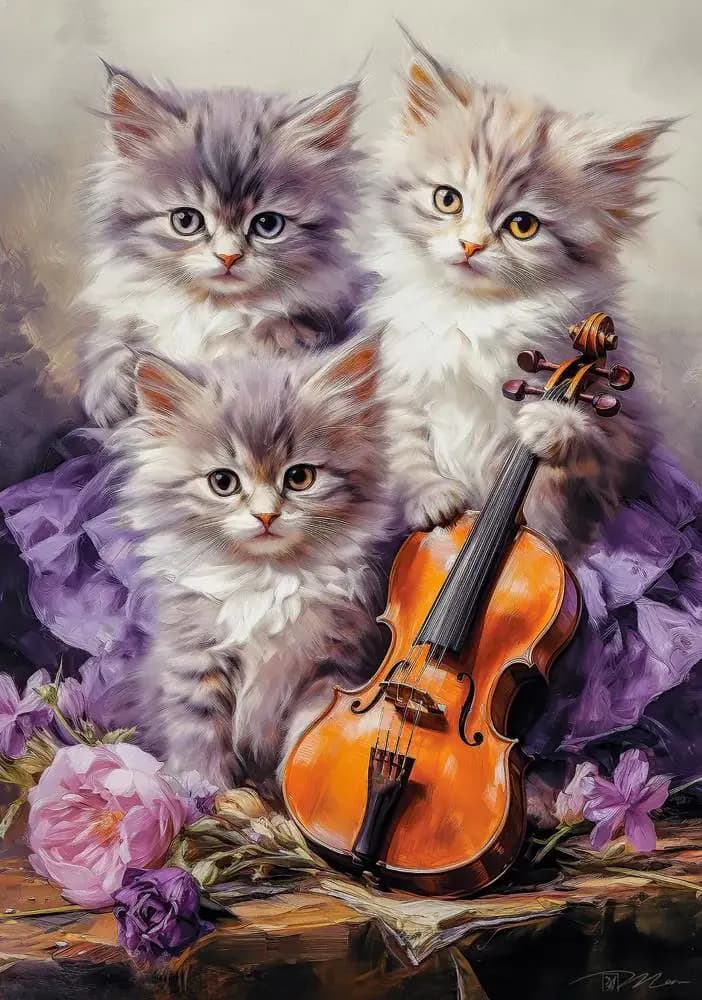 Castorland - Puzzle Musical Kittens - 260 dielov