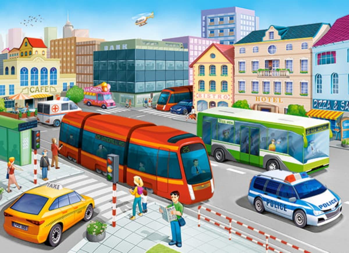 CASTORLAND Puzzle Náměstí 100 dílků