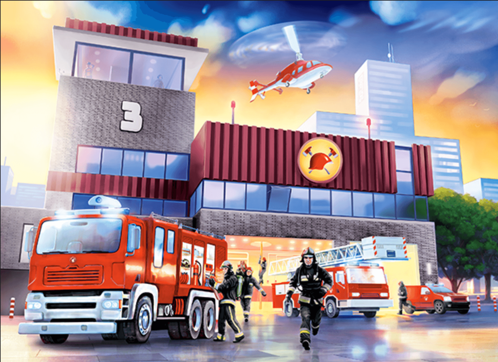 CASTORLAND Puzzle Požární stanice 70 dílků