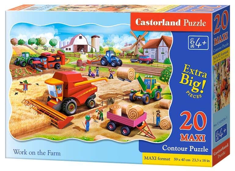 CASTORLAND Puzzle Práce na farmě MAXI 20 dílků