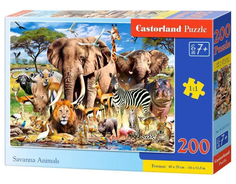 Castorland - Puzzle Savanna Animals - 200 dielov