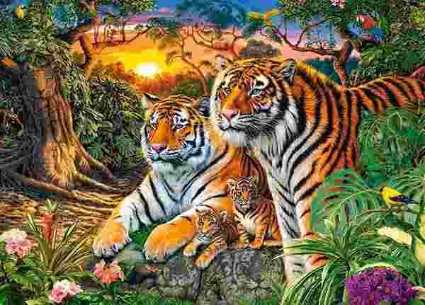 Castorland - Puzzle Tiger Family - 180 dielov