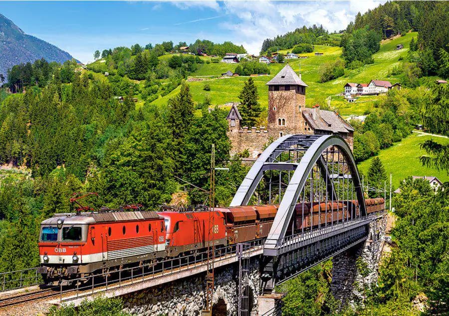 Castorland - Puzzle Train on the Bridge - 500 dielov