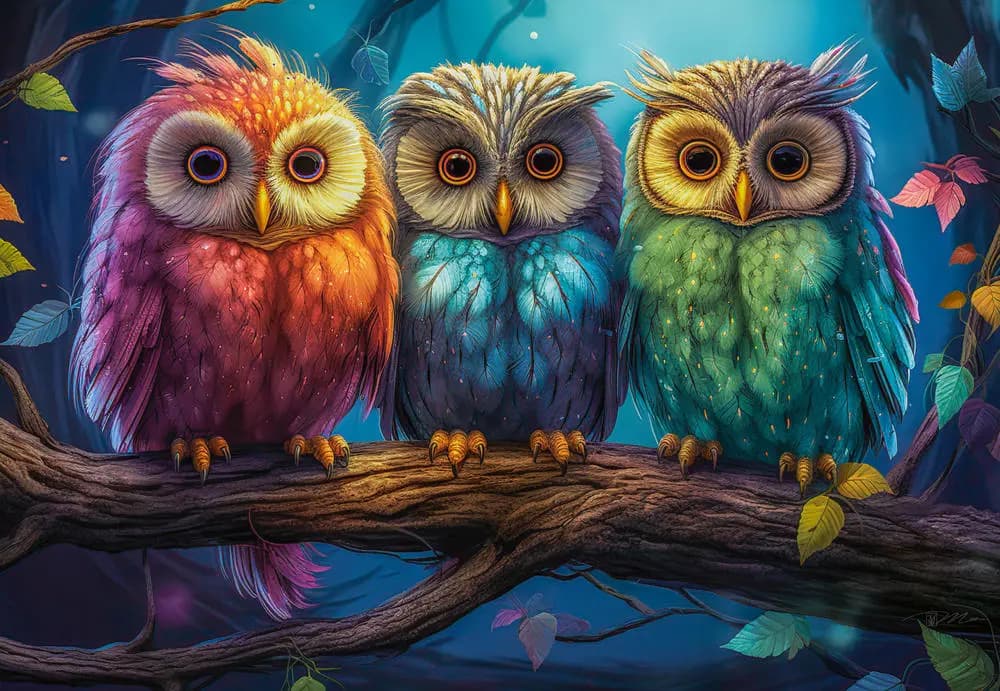 Castorland - Puzzle Tree Little Owls - 1000 dielov