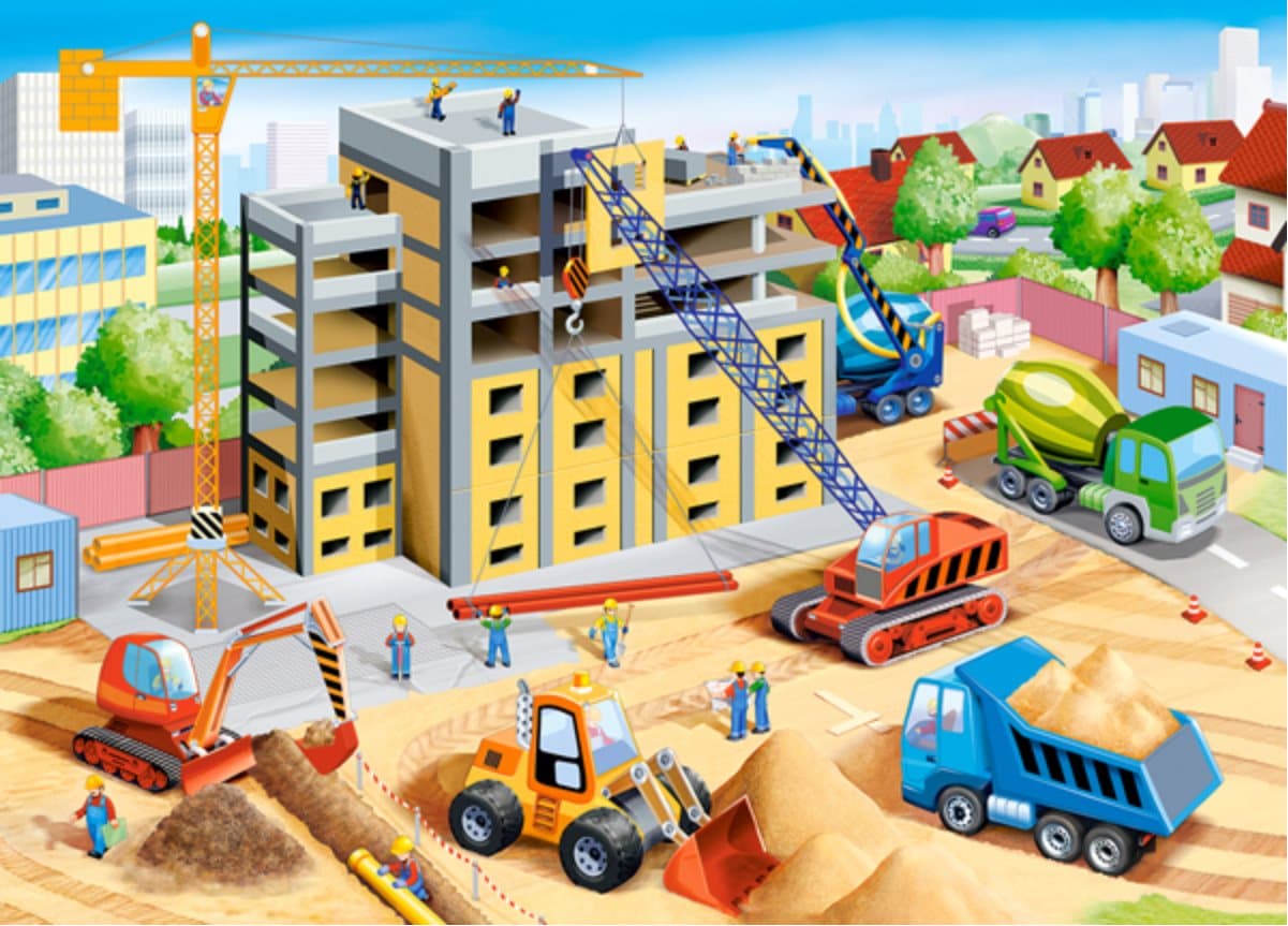 CASTORLAND Puzzle Velké staveniště 60 dílků