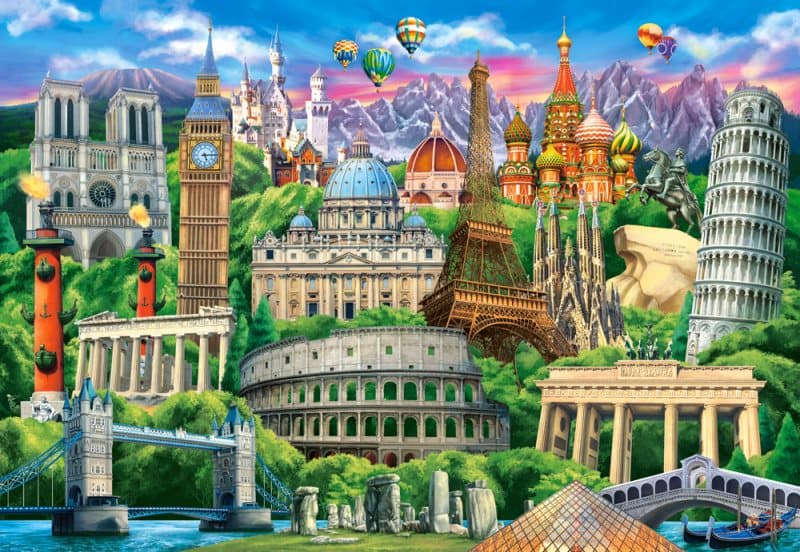 CASTORLAND Puzzle Známé památky 1000 dílků