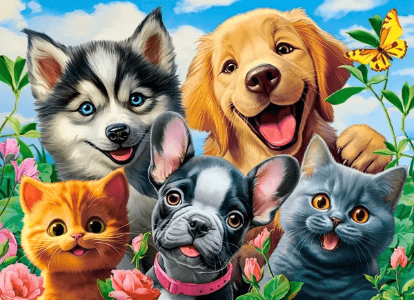 CASTORLAND Puzzle Zvířecí selfie 70 dílků