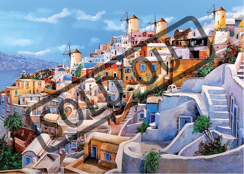 CHERRY PAZZI Puzzle Barvy Santorini 1000 dílků
