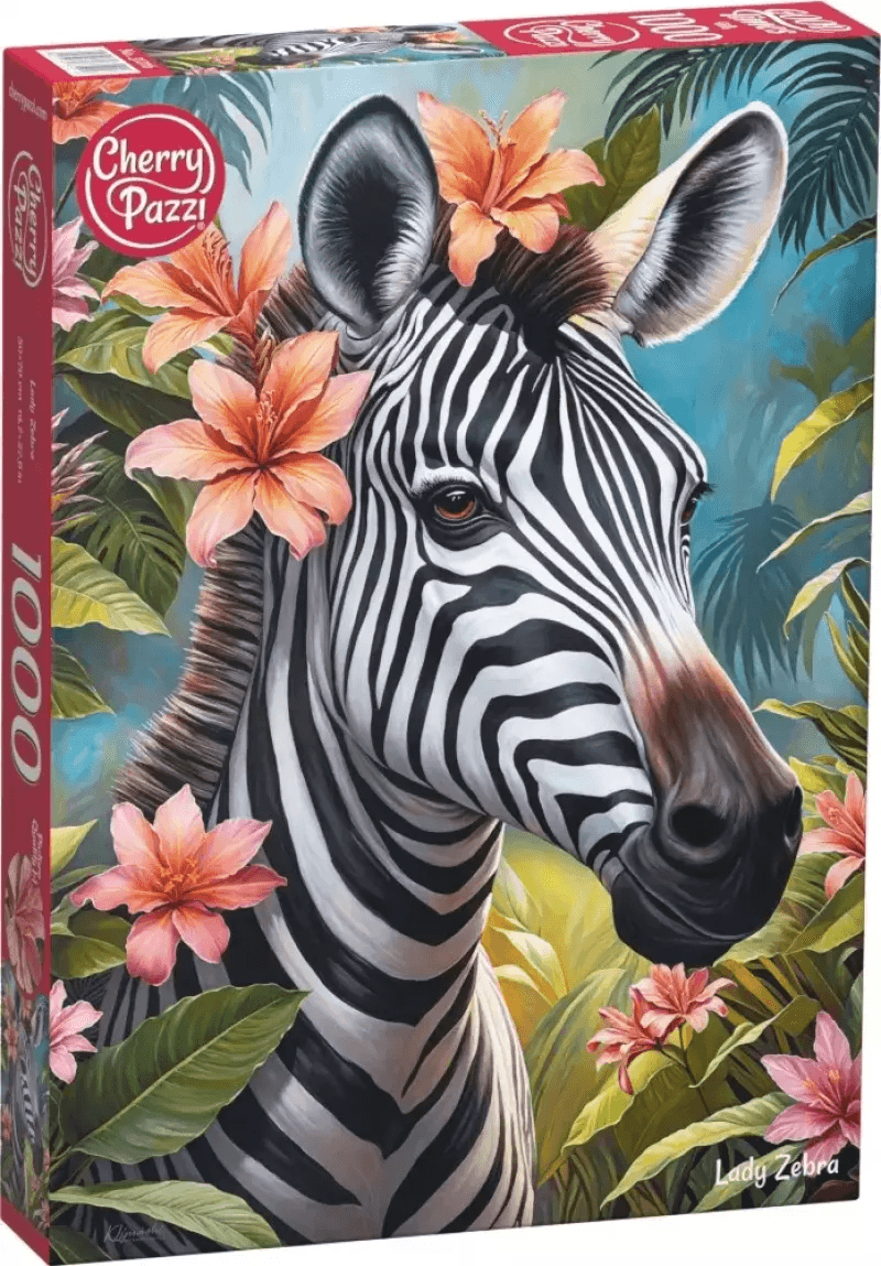 CHERRY PAZZI Puzzle Lady Zebra 1000 dílků
