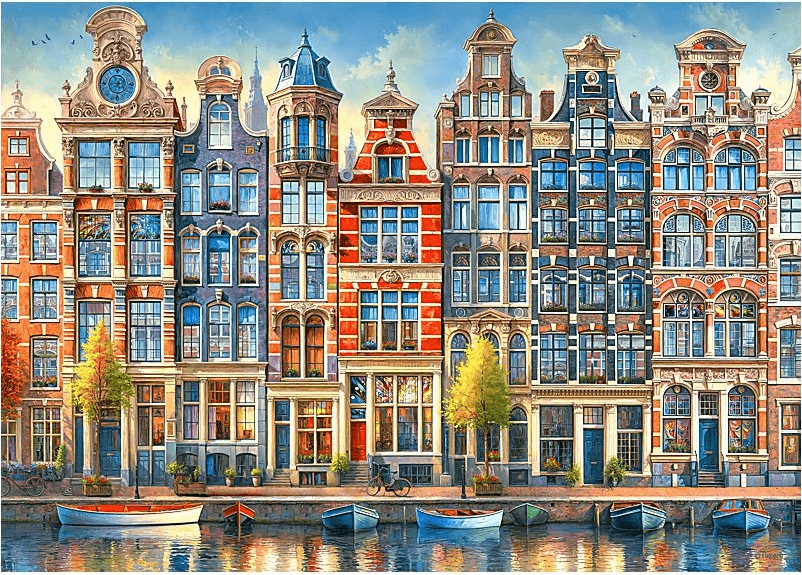 CHERRY PAZZI Puzzle Rytmus Amsterdamu 1000 dílků