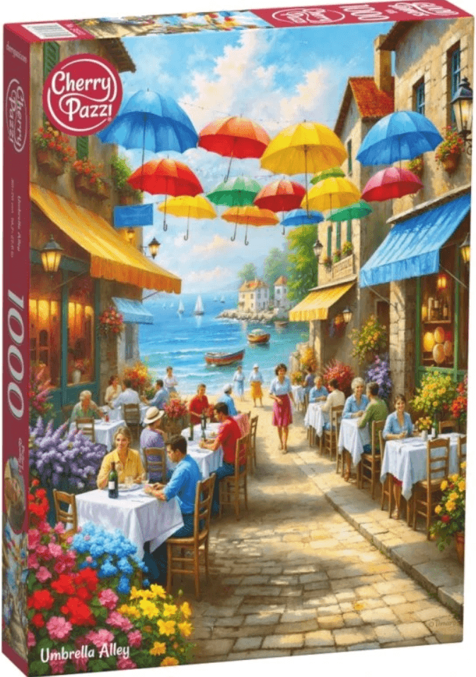 CHERRY PAZZI Puzzle Ulice s deštníky 1000 dílků