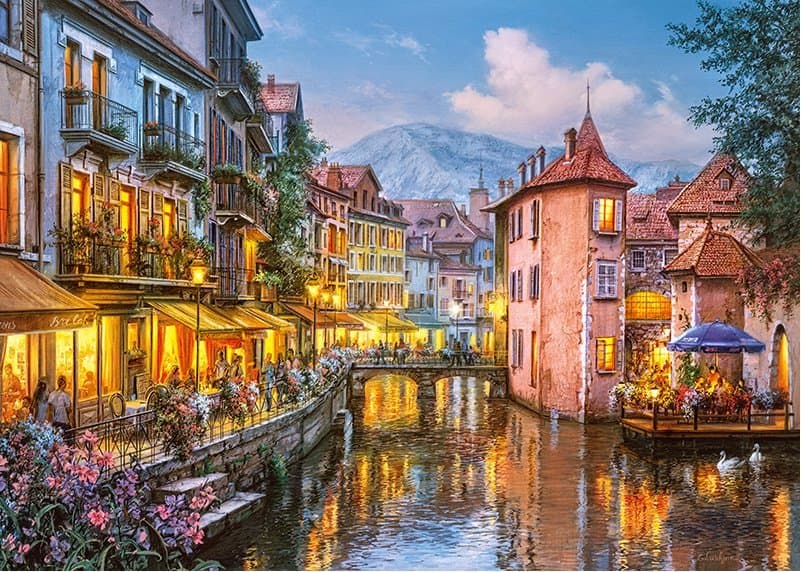 CHERRY PAZZI Puzzle Večer v Annecy 1000 dílků