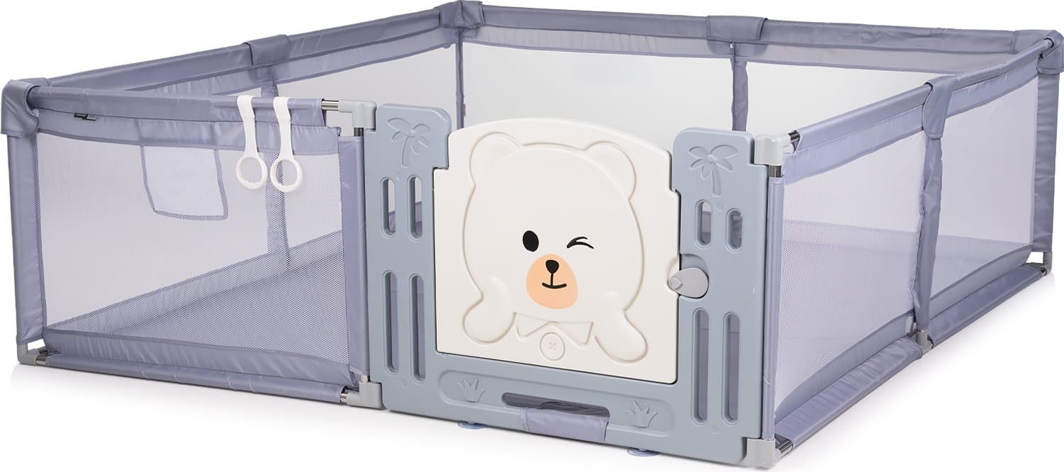 CHIPOLINO Dětská ohrádka s dveřmi Amico Grey
