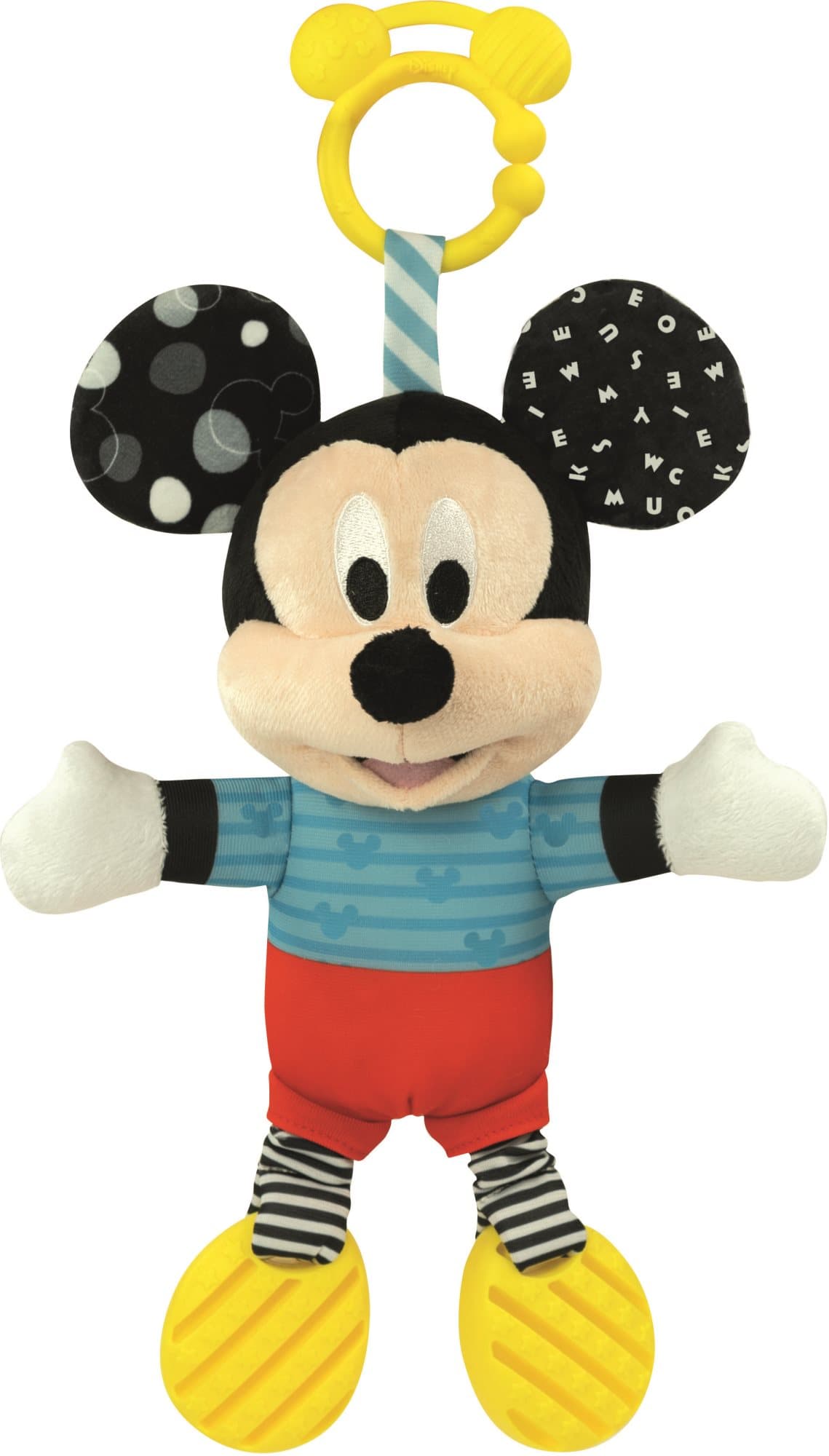 CLEMENTONI BABY Plyšový Mickey Mouse s úchytem