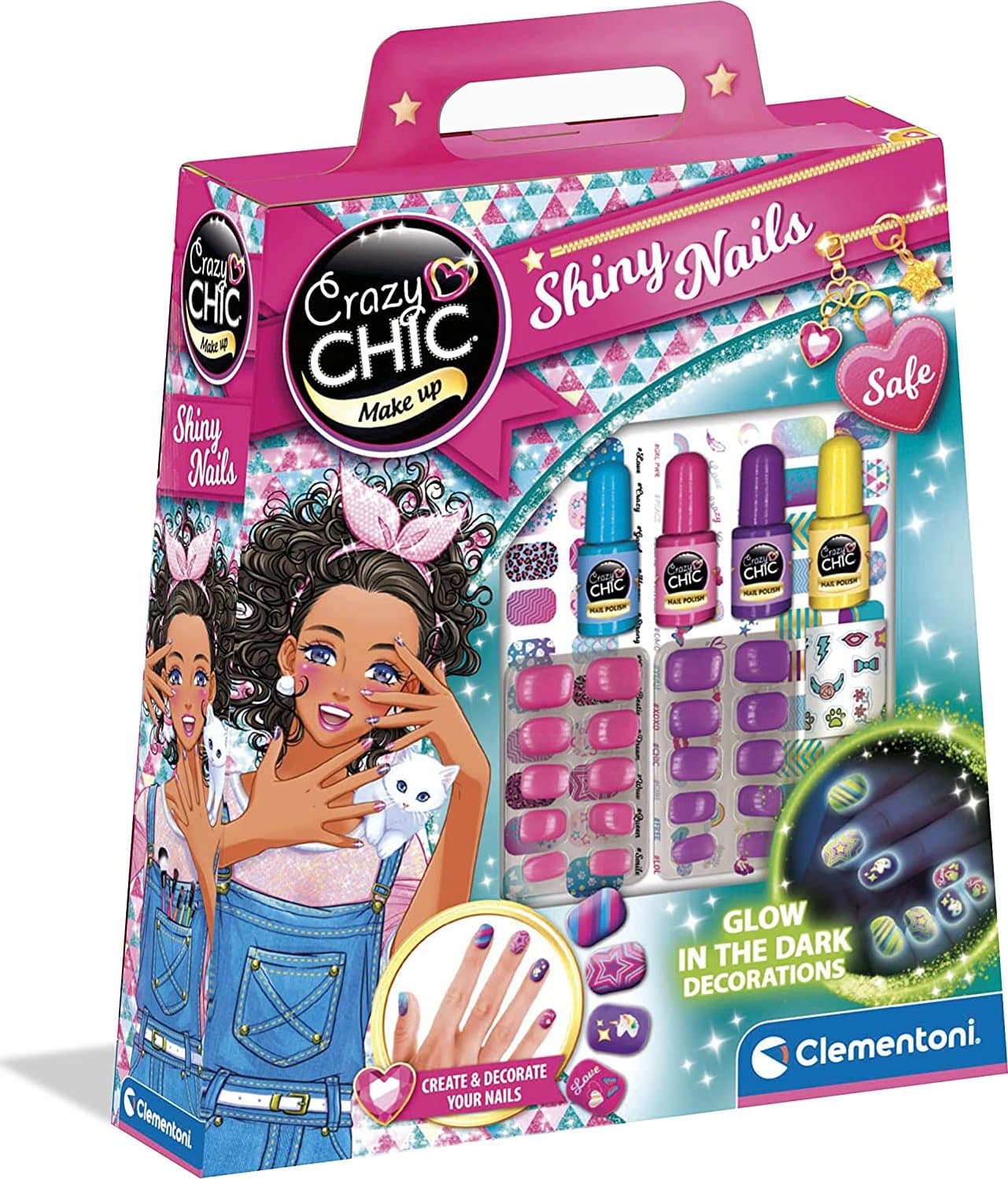 CLEMENTONI Crazy Chic Nehty zářící ve tmě