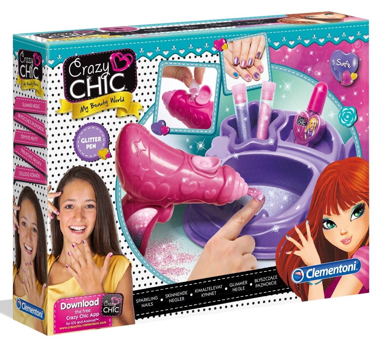 CLEMENTONI Crazy Chic Třpytivé nehty