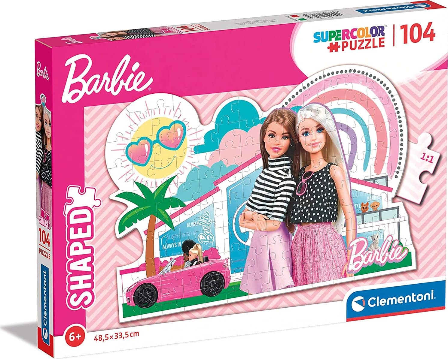 CLEMENTONI Obrysové puzzle Barbie 104 dílků